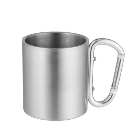 OUTAD 180ml Stainless Steel Cup for Camping Traveling Outdoor Cup Double Wall Mug with Carabiner Hook Handle Hot Dropshipping ► Photo 1/6