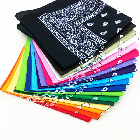 Fashion Women Cotton Bandana Scarf Square Female Bandanas 55cm*55cm Headwear Rock Girls Head Scarf Headbands Hair Accessories ► Photo 1/6