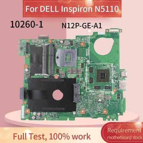 CN-0J2WW8 0J2WW8 Laptop motherboard For DELL Inspiron 15R N5110 GT525M 1GB HM67 Notebook Mainboard 10260-1 N12P-GE-A1 DDR3 ► Photo 1/6