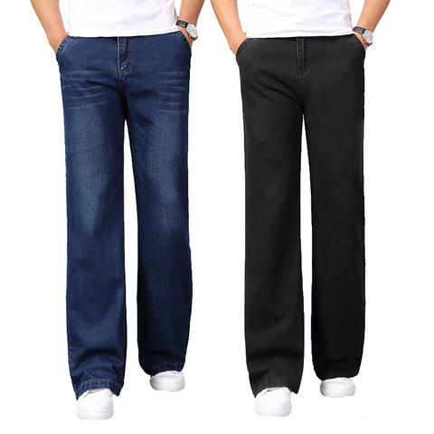 men's  wide-leg long jeans casual bell blue jeans trousers for man bootcut jeans pants male Spring 2022 new ► Photo 1/6