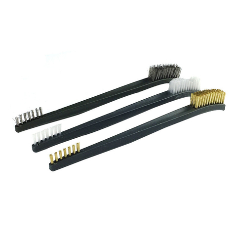Hot Nylon Double-end Mini Rust Cleaning Steel Brass Wire Brush Polishing Wire Brush Set Universal Gun Hunting Cleaning Kit ► Photo 1/6
