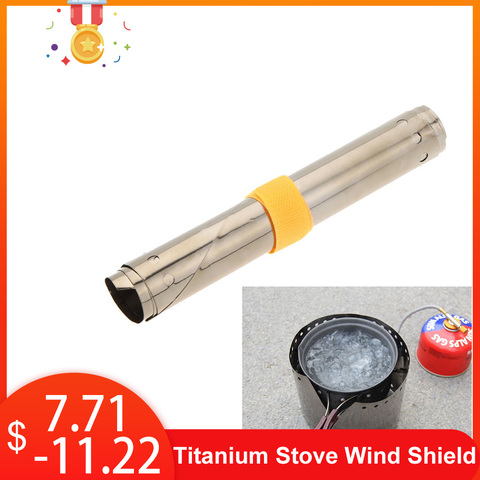 Outdoor Camping Stove Wind Shield Outdoor Gas Stove Windproof Titanium Windshield Camping Stove Wind Screen Plate For Picnic ► Photo 1/6