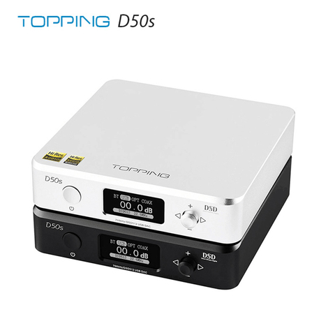 TOPPING D50s ES9038Q2M*2 DAC Bluetooth 5.0 LDAC D50 DSD512 32Bit/768kHz Hi-Res Audio HIFI Decoder ► Photo 1/6