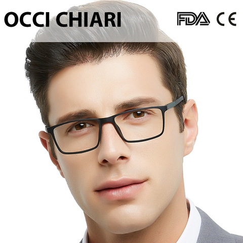 OCCI CHIARI TR90 Glasses Frame Men Ultralight Eyeglasses Gafas Anti Blue Ray Computer Eyewear New Patchwork Optical Spectacles ► Photo 1/6