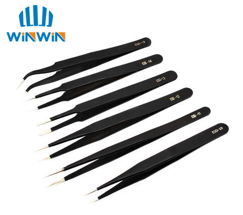 1.5mm Industrial Tweezers Anti-Static Stainless Steel Tweezer Set Mobile Phone Repair Tools ESD Precision Tweezer ESD10 to ESD15 ► Photo 1/1