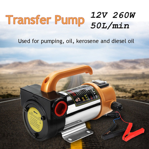 12V 260W Car Engine Portable for Diesel Fuel Oil Transfer Pump Self Priming Oil Pump 50L/Min ► Photo 1/6