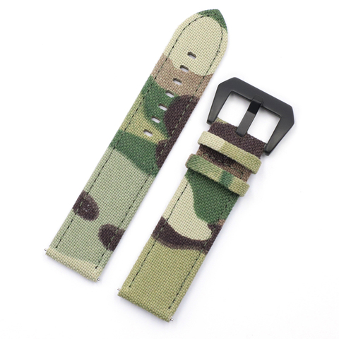 Camouflage Pattern Leather Watch Strap Band 20mm 22mm Camo Cordura Canvas Ballistic Nylon Quick Release Military Watchband ► Photo 1/1