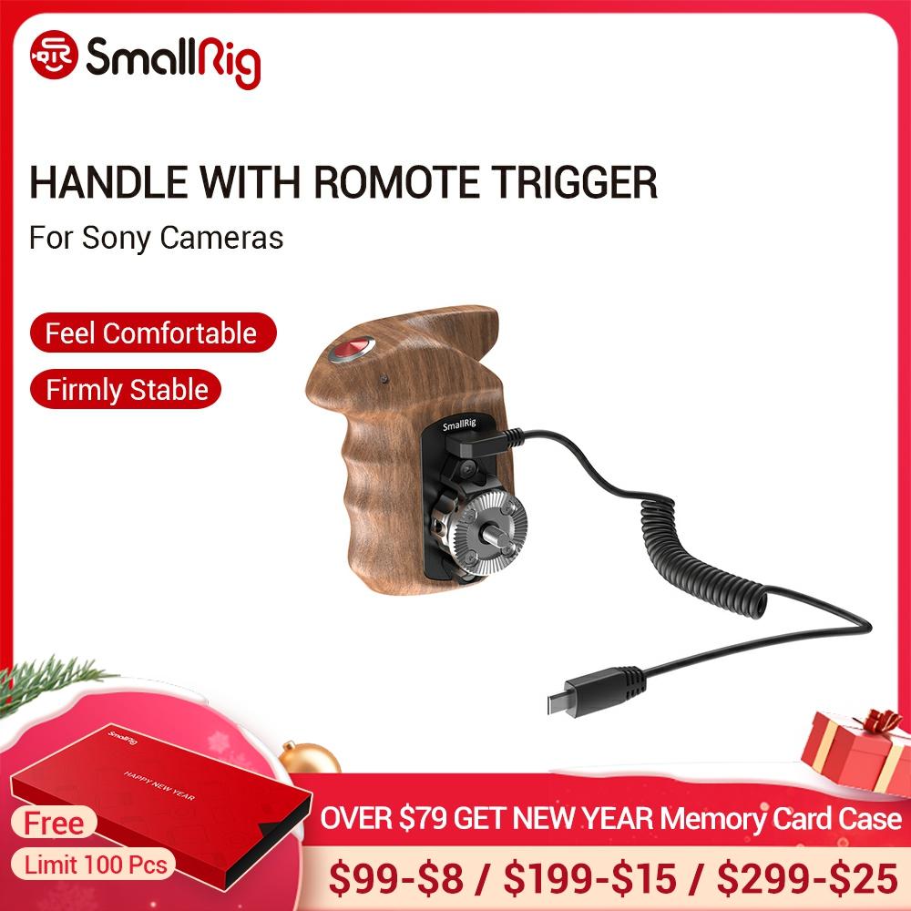 SmallRig Dslr Camera Cage Right Side Wooden HandGrip with Record Start/Stop Remote Trigger for Sony Mirrorless Handle - 2511 ► Photo 1/6