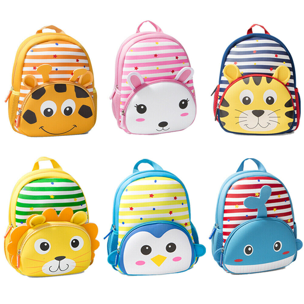 Toddler Kid Children Boy Girl 3D Cartoon Animal Backpack School Bag Kindergarten 