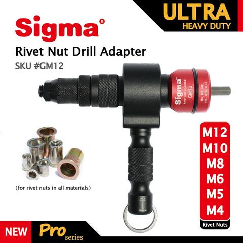 Sigma #GM12 ULTRA HEAVY DUTY Rivet Nut Drill Adapter Cordless or Electric power tool accessory alternative air rivet nut gun ► Photo 1/4