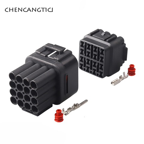 2 Sets/Kit Black Waterproof Electric Wire Auto Cable Sumitomo Connector 16 Pin Way Male Female Plug 6188-0353 6085-0510 ► Photo 1/4