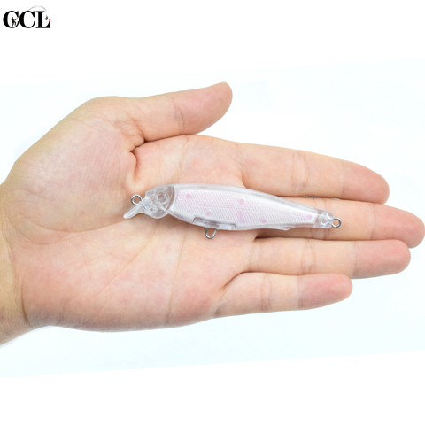 CCLTBA 15pcs/lot DIY Lure 8cm 6.2g Hard Body Unpainted Minnow Fishing Lure Floating Hard Bait Blank Wobbler Bait ► Photo 1/5