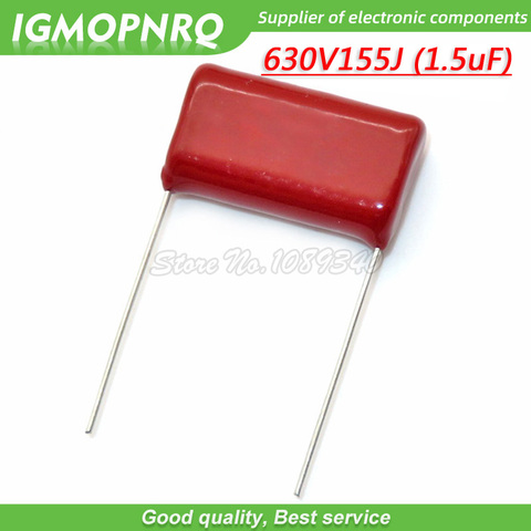 10PCS 630V155J 1.5UF Pitch 20mm 630V 155 155J 1500nf CBB 630V155J-P20 Polypropylene film capacitor ► Photo 1/1