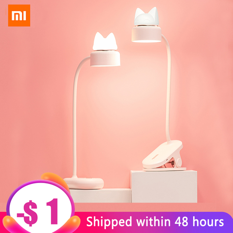 Xiaomi 3Life LED Desk Lamp USB Charging Folding Clip Light Three-Speed Adjustable Cat Reading Night Light For Smart Home ► Photo 1/6