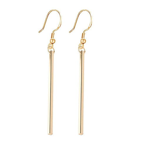 Korean Women's Long Earring Gold Color Stainless Steel Geometry Charm Pendent Dangle Drop Earrings For Women Jewelry 2022 ► Photo 1/6