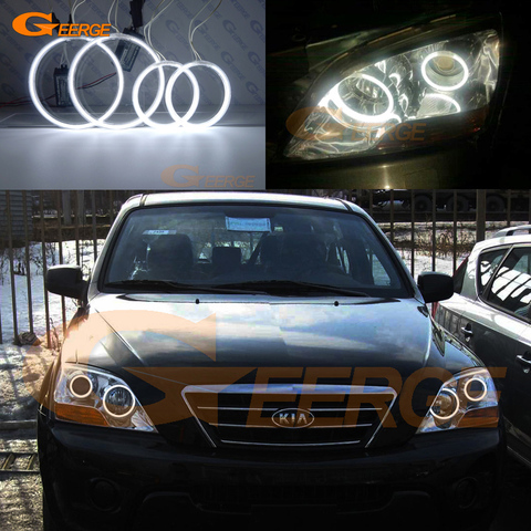 For KIA SORENTO I Facelift 2006 2007 2008 2009 Excellent Ultra bright CCFL Angel Eyes kit Halo Ring ► Photo 1/6