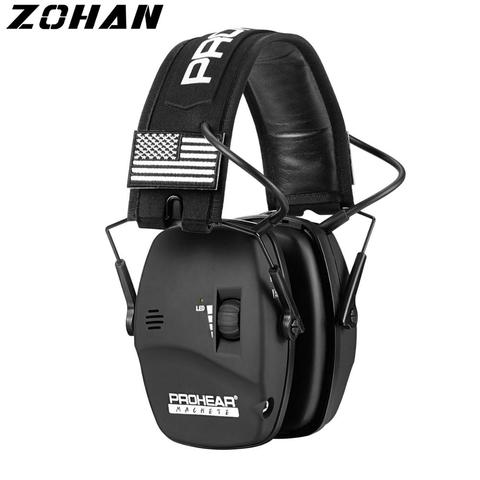 ZOHAN Shooting Earmuffs Electronic Shooting Hearing Protection Noise Cancellation muffs NRR22db for Hunting Defender Adjustable ► Photo 1/6