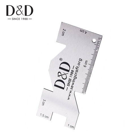 D&D High Quality Metal Sewing Measuring Gauge Quilting Rulers for