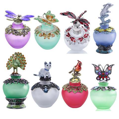 H&D 40ml Fancy Empty Refillable Perfume Bottle Retro Frosted Animal Stopper Fragrance Container Home Decor Lady's Gift (8 Kinds) ► Photo 1/6