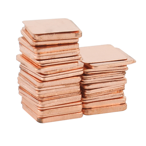 100 Pcs /set 15*15mm Thermal Conductive Pad Copper Mat 0.1/0.3/0.4/0.5/0.6/0.8/1.0/1.2/1.5/2.0 Cooling Copper ► Photo 1/5