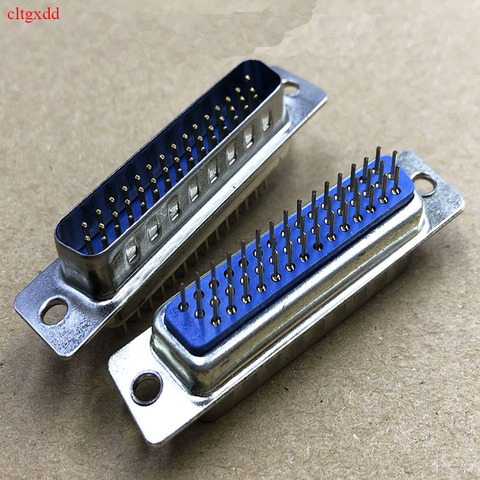 2pcs DB44 Core HDP44 pin DP44 Three-Row High-Density Connector Male/Female /Hole Solder Plate Plug  Black ► Photo 1/4