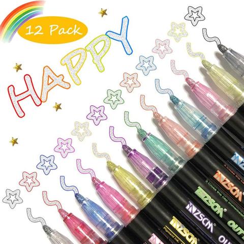 Scrapbook Painted Highlighter  Highlighters Markers Glitter - 1pcs Pastel  - Aliexpress