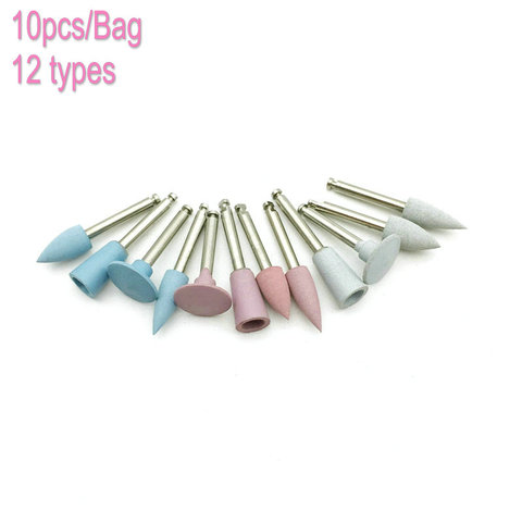 10pcs/bag Dental Silicone Grinding Heads Teeth Polisher for Low-speed Machine Polishing Dentistry Instrument 12 types Optional ► Photo 1/6