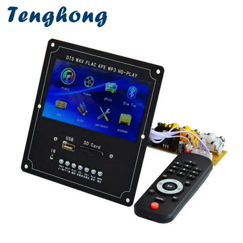 Tenghong Video Decoder Board DTS Lossless MP4 MP5 FM USB SD Bluetooth Video Receiver APE WMA Decoding Module 4.3 Inch LCD Audio ► Photo 1/6