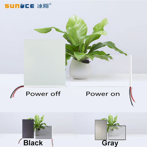 SUNICE Switchable Electric White/Black/ Gray opaque Adhesive PDLC smart Film Window Door Test Samples for rear projection screen ► Photo 1/6