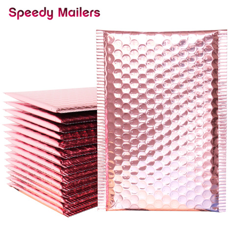 10pcs 15x20+4cm Rose Gold Bubble Envelop/Rose Gold Foil Bubble Mailer for Gift Packaging & Wedding Favor Bag&Mailing Envelopes ► Photo 1/6