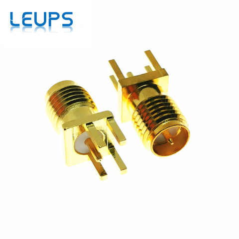 10PCS RP-SMA Female (Male Pin) Plug Edge Solder 1.2mm / 1.6mm Spacing PCB Mount RF Connector ► Photo 1/4