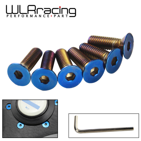 WLR RACING - 6PC/LOTS Burnt Titanium Steering Wheel Bolts Fit a lot of steering wheel Works Bell Boss Kit WLR-LS06CR-T ► Photo 1/6