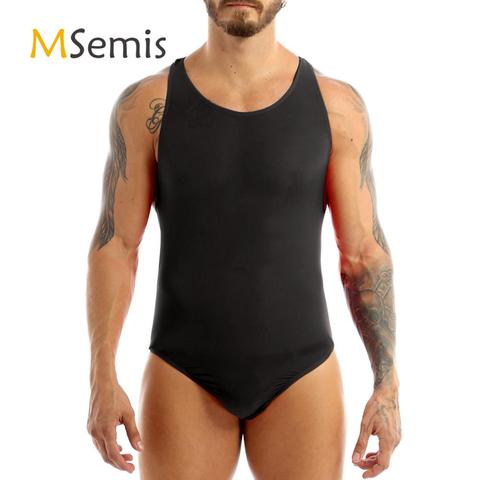 Swimwear Mens Swimsuit Male Monkini Thong Leotard Bodysuit Gymnastics Leotard Swimming Suit Undershirt Thong Bodysuit ► Photo 1/6