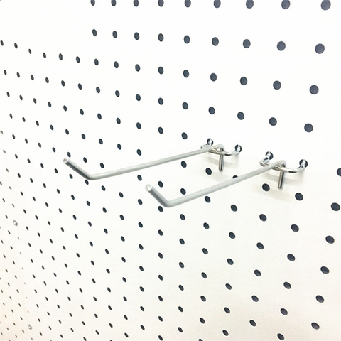 25pcs Single Pegboard Hooks Shelf Hook Hole Plate Hook Board Slat Wall Retail Display Shop Peg 100mm TJM1021 ► Photo 1/6