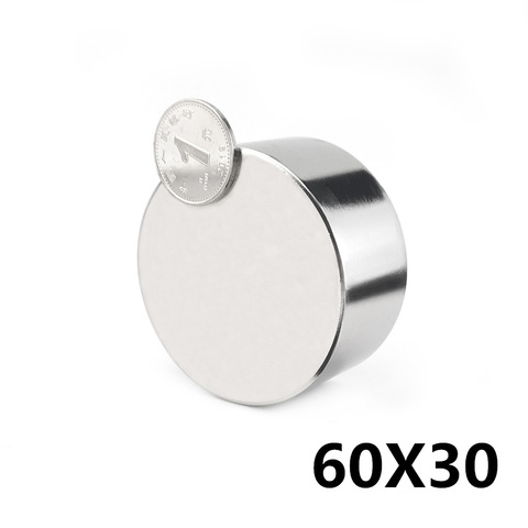 1PCS60*30 Disc 60x30mm Real Size Super Powerful Strong Rare Earth Neodymium Magnet 60x30 60mm*30mm 60mmx30mm N52 ► Photo 1/3