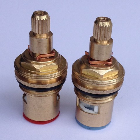 2Pcs Standard 1/2 Replacement Brass ceramic disc tap valve insert gland cartridge quarter turn zba501 ► Photo 1/6