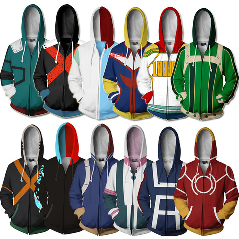 Boku no My Hero Academia Sweatshirts Men Hoodies 3D Printing Hoodie Hip Hop Casual Funny Tracksuits Japanese Cosplay Costume ► Photo 1/6