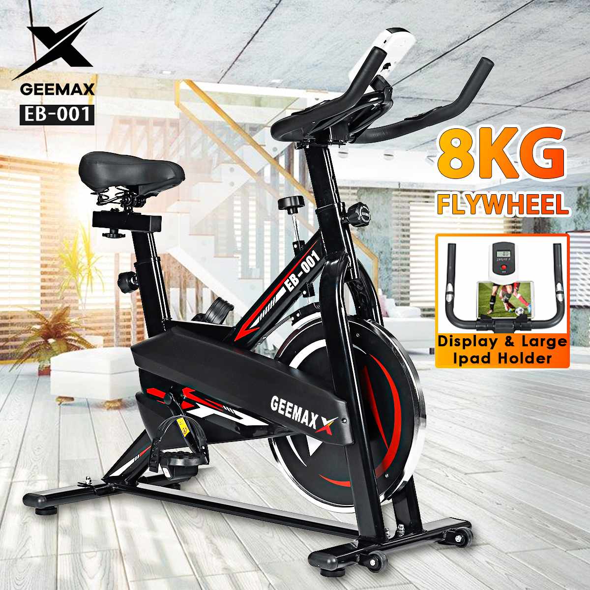 GEEMAX Exercise Bike Home Gym Bicycle Cycling Cardio Fitness Training Indoor 