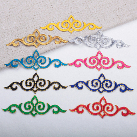 3Pcs Colorful Flower Iron on Appliques Garments Steamers Clothing Embroidery Patch Lace Fabric Sticker Patch Craft Sewing ► Photo 1/1