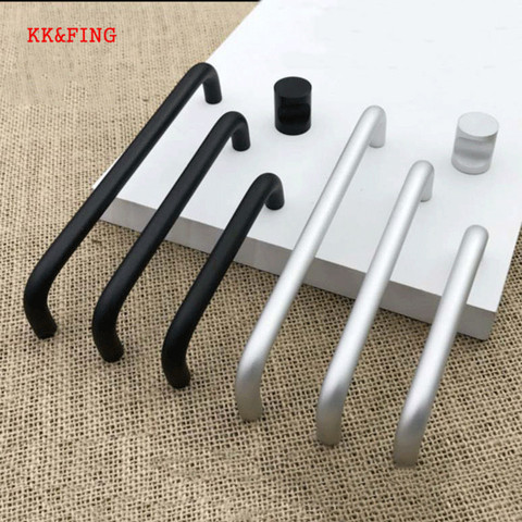 KK&FING U Type Aluminum Alloy Kitchen Cabinet Door Handles Drawer Knobs Home Improvement Furniture Handle Hardware Diameter 10mm ► Photo 1/6