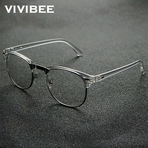 2022 Classic Transparent Frame Semi Rimless Anti Blue Light Glasses Men Square Anti Blue Ray Eyeglasses Computer Women Gaming ► Photo 1/6