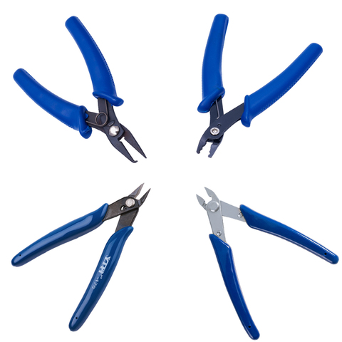 pandahall Steel Jewelry Pliers Side Cutting Pliers Polishing Beading Crimping Pliers Split Ring Opener Flush Cutter 126mm long ► Photo 1/6