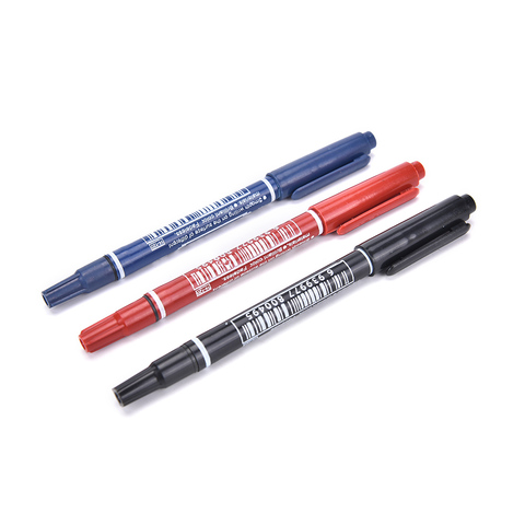 3 Colors 1PC Hook Line Permanent Paint Marker Pen  For CD DVD Media Disc Quick-drying Writing Pens Twin Tips Doubled Headed ► Photo 1/6