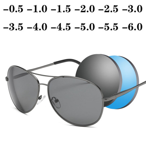 Diopter SPH 0 -0.5 -1 -1.5 -2 -2.5 -3 -3.5 -4 -4.5 -5 -5.5 -6.0 Finished Myopia Sunglasses Men Women Nearsighted Glasses ► Photo 1/6