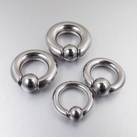 SaYao Big Ball Stainless Steel Captive Hoop Rings BCR Eyebrow Tragus Ear Piercing Nose Closure PA Ring Nipple Body Jewelry ► Photo 1/6