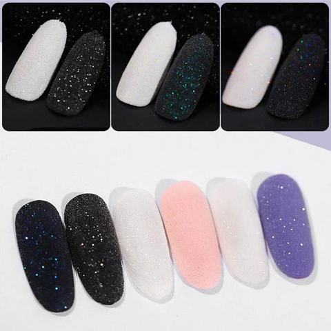 2g Shining Sugar Nail Powder Dust White Black Nail Glitter Sequins Pigment Holographic Laser for Gel Polish Nails Art Decoration ► Photo 1/5