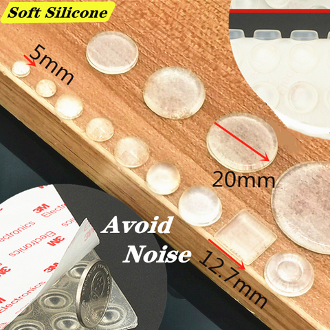 Door Stops Self adhesive Silicone Pads Cabinet Door Bumpers Rubber Damper Buffer Cushion Prevent Noisy Furniture Hardware ► Photo 1/6