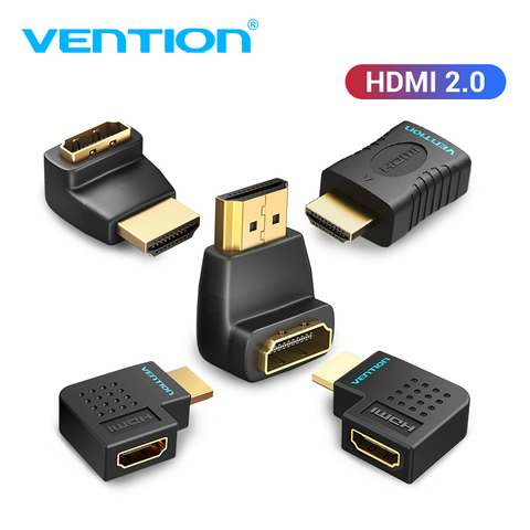 Vention HDMI Adapter 270 90 Degree Right Angle HDMI Male to HDMI Female Converter for PS4 HDTV HDMI Cable 4K HDMI 2.0 Extender ► Photo 1/6