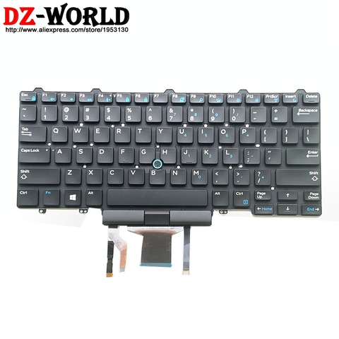 New/orig US English Backlit keyboard for Dell Latitude E5450 E5470 E7450 E7470 Laptop 0D19TR PK1313D4B05 PK1313D4B00  SN7230BL ► Photo 1/3