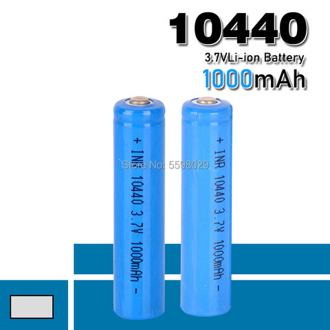 3.7V 10440 AAA Lithium Battery High Capacity 1000mAh Li-ion Rechargeable Battery for LED Flashlights Headlamps Wireless Mouse ► Photo 1/6